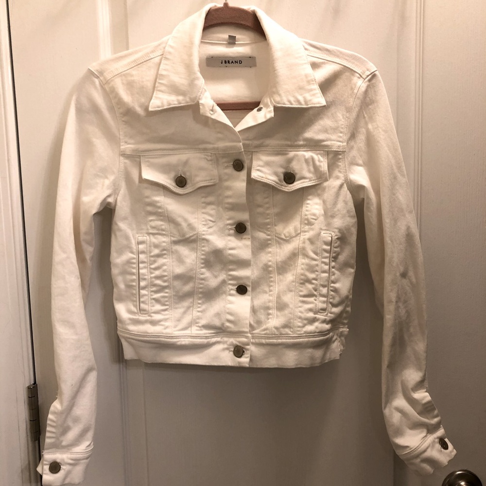J Brand White Denim Jacket XS